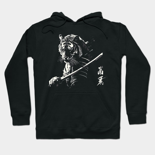 samurai tiger Hoodie by weirdesigns